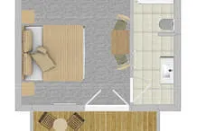 Doppelzimmer Standrad/ Einzelzimmer